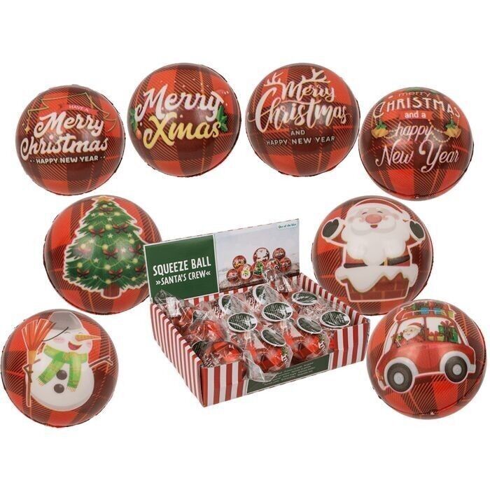 Squeezeball, Santa's Crew, 6 cm, 4 assortiti,