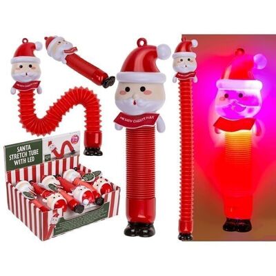 Stretch tube, Santa, with LED, incl. 3xLR41