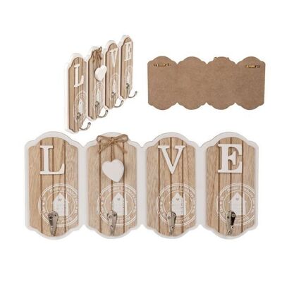 White/natural wood key board, LOVE,