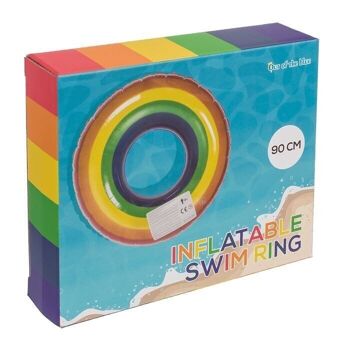 anneau de natation gonflable, arc-en-ciel, 3