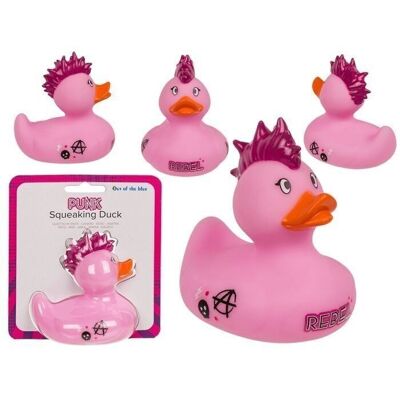 Punk rubber duck, approx. 10 centimeters,