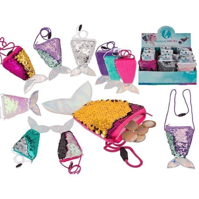 Geldbörse, Meerjungfrau, mit Pailletten,