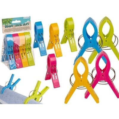 Large clothespins for bath towels, colourful,