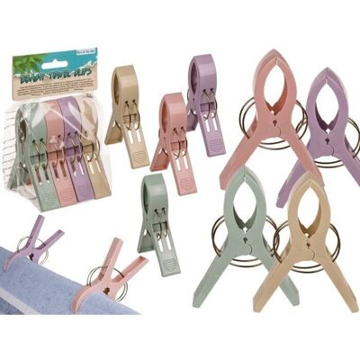 Large clothespins for bath towels, pastel,