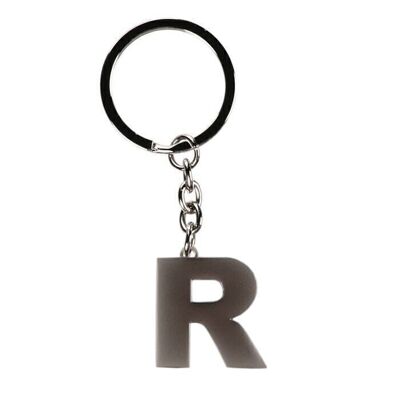 Metal keychain letter, R