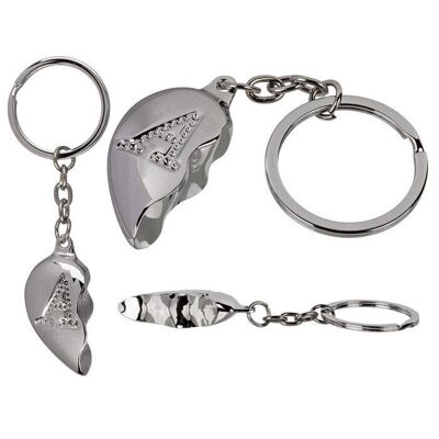 Metal keychain, Broken Heart,