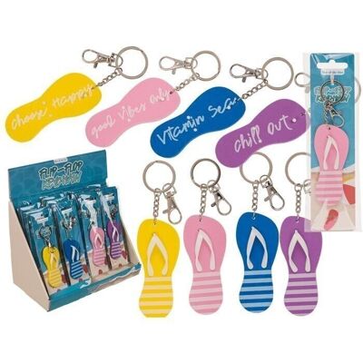 metal keychain, flip flop,