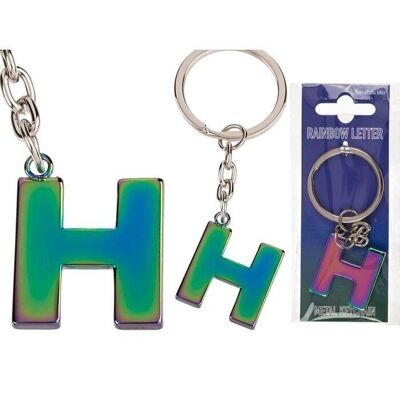 Metal keychain, Rainbow Letter,