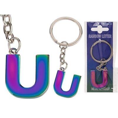 Metal keychain, Rainbow Letter,6