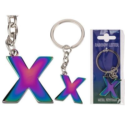 Metal keychain, Rainbow Letter,8