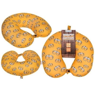 Neck pillow with micropellet filling, beer,