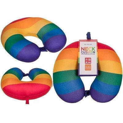 Neck pillow with micropellet filling, rainbow,