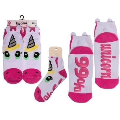 Socks, with ABS sole, 99% Unicorn, one size,