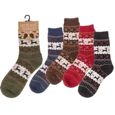 Winter socks, unisex, reindeer,
