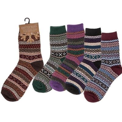 Winter socks, unisex, stripes,
