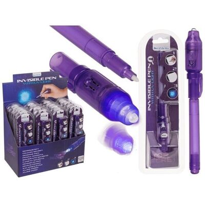 penna segreta con inchiostro invisibile e luce UV,