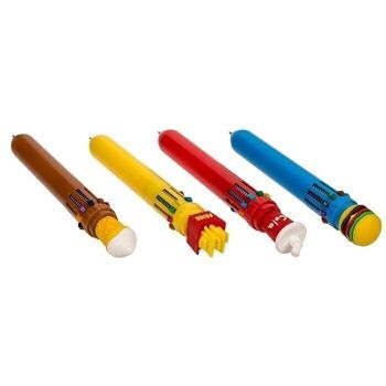 stylo bille avec 10 recharges colorées, restauration rapide, 4