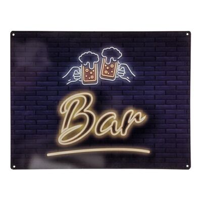 Metal sign bar approx 30cm x 40cm