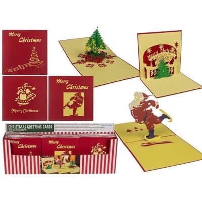 Christmas greeting cards with fold-out