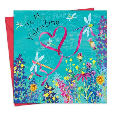 Cute Valentine's Day Card with Dragonflies