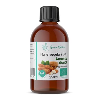 Organic vegetable oil of sweet almond 250ml