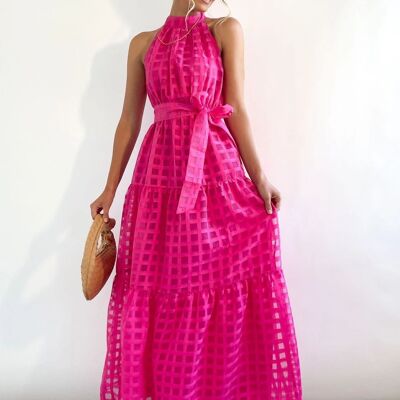 Vestido plisado Rosa-YYX_23281_ROSE