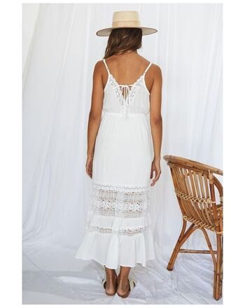 Robe volantée Moutarde et écru-YYX_89350_WHITE 5