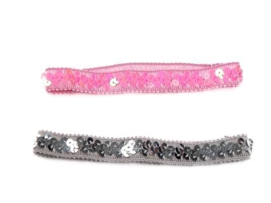 Set de 2 cintas infantiles para el pelo - Con lentejuelas