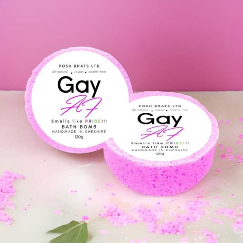 Gay AF Fizzy Bath Bomb VEGAN