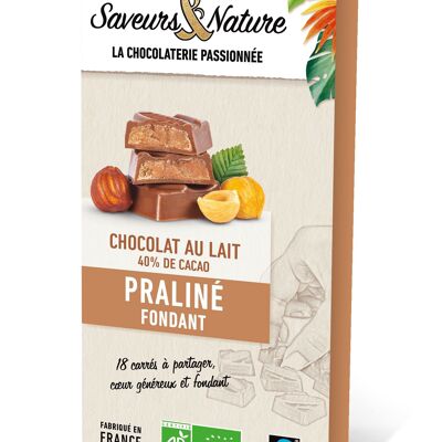 18 Praline filled squares coated with milk chocolate - 80g