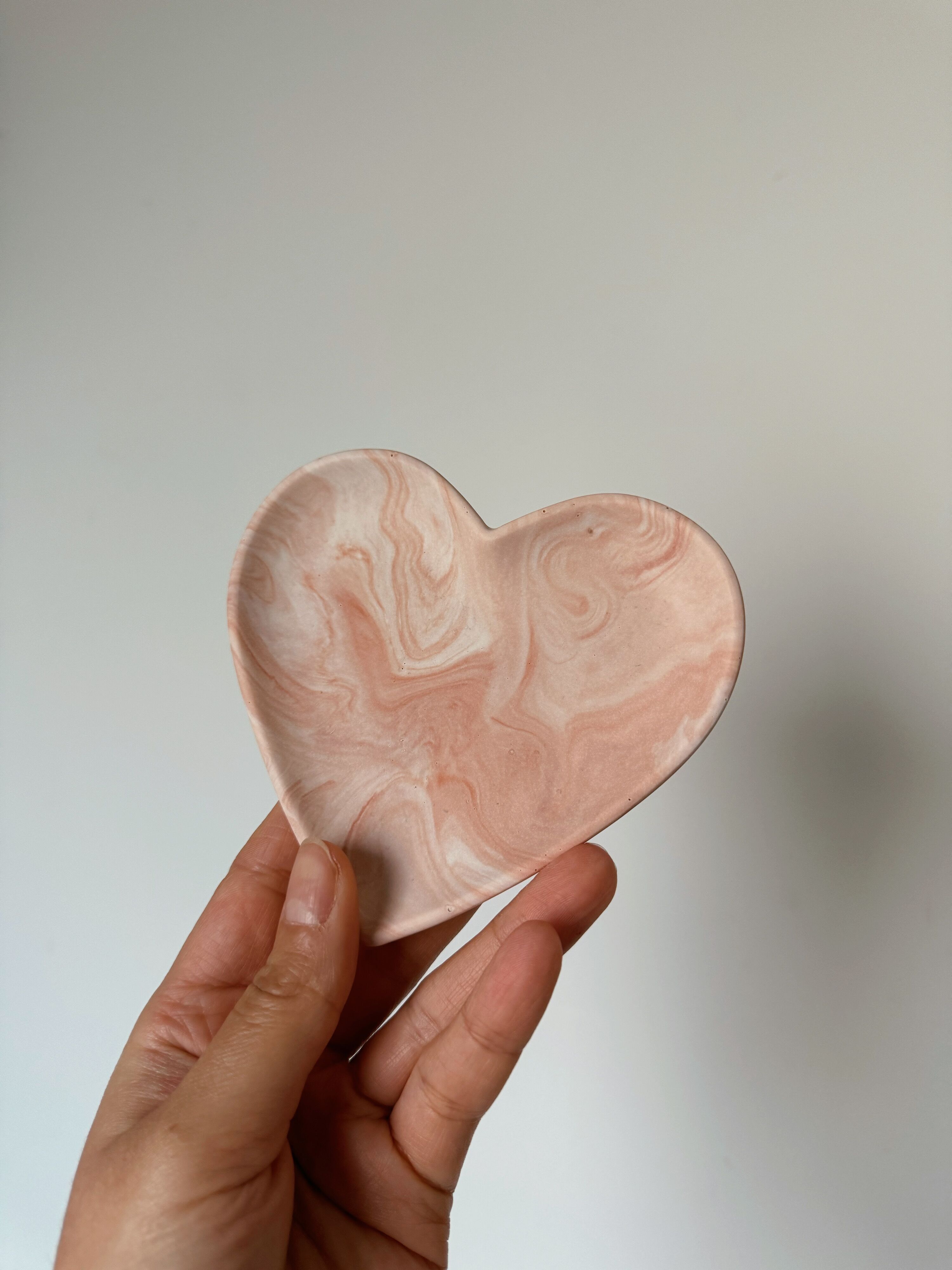 Jesmonite Valentine's Day Marble Heart Tray