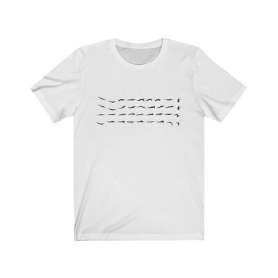 T-shirt illustration des coups de natation | Tee-shirt à manches courtes en jersey unisexe
