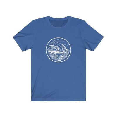 T-shirt a maniche corte in jersey unisex | Design del nuotatore di montagna