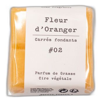 Carré fondant cire végétale - Fleur d'oranger 1