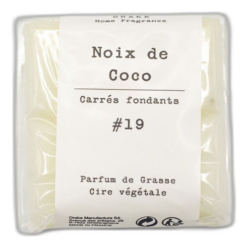 Carré fondant cire végétale - Noix de coco