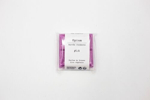 Carré parfumé fondant - Parfum Opium - cire végétale
