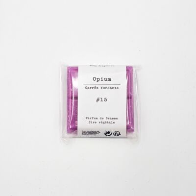 Schmelzendes, duftendes Quadrat - Opiumparfüm - Pflanzenwachs