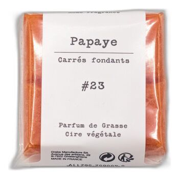 Carré fondant cire végétale - Papaye 1
