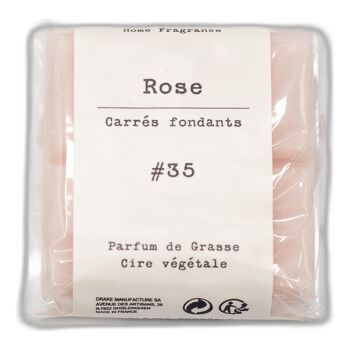 Carré fondant cire végétale - Rose 1