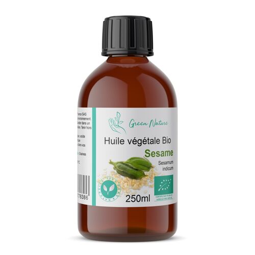 Huile végétale Bio de Sésame 250ml