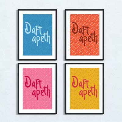 Yorkshire phrase print: Daft apeth