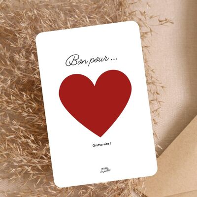 Ticket carte à gratter personnalisable - message personnalisé - idée de  cadeau saint valentin, demande mariage, déclaration d'am