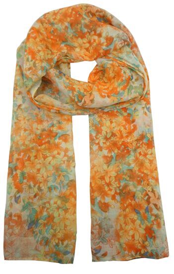 foulard imprimé fleuri YF6211 4