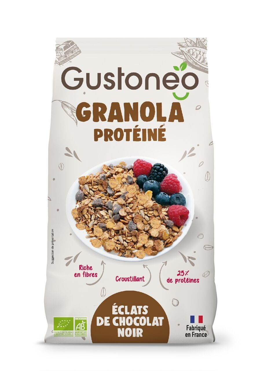 Granola protéiné bio aux éclats de chocolat noir 325g