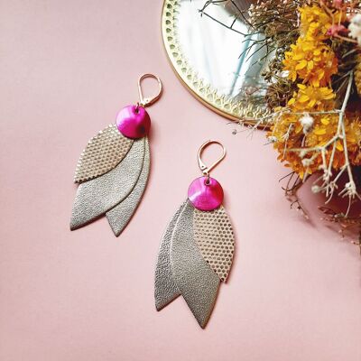 Boucles d'oreilles CELESTE Fuchsia