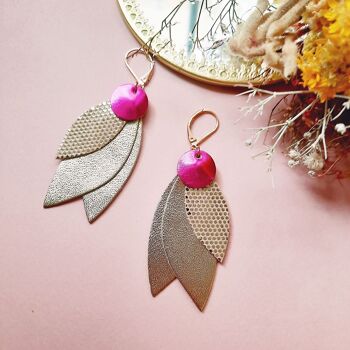 Boucles d'oreilles CELESTE Fuchsia 2