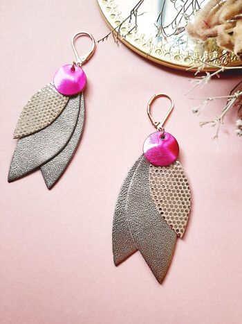 Boucles d'oreilles CELESTE Fuchsia 5