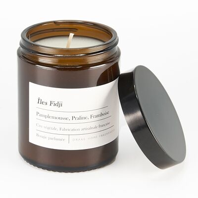 Travel candle - Fidji fragrance - vegetable wax - 30 hours burning time