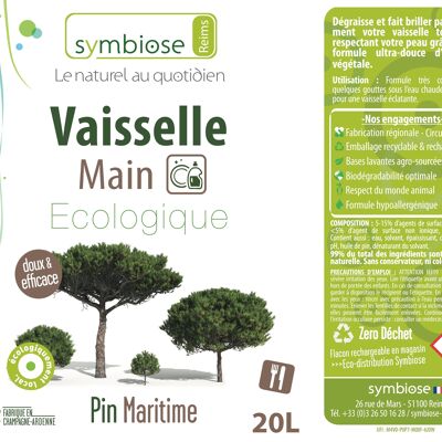 Vaisselle main Pin Maritime Vrac 20L