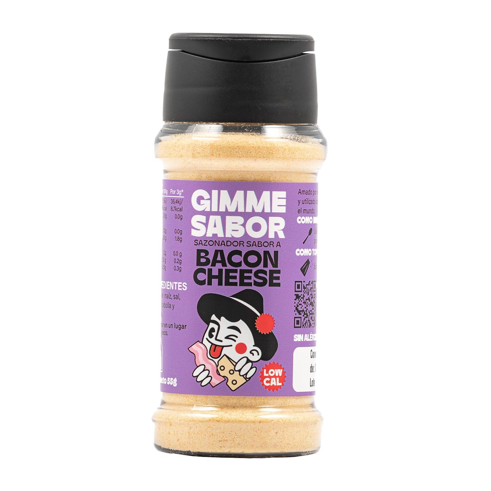 GIMME SABOR Bacon and Cheese Flavor Vegetable Seasoning 55g, without allergens or glutamate